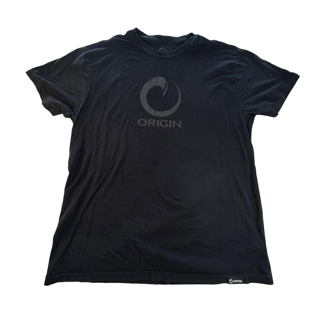 Origin Core Tee Shirt Mens XL Black Logo Graphic Tagless Made In USA Cotton